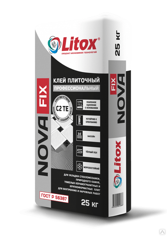 Плиточный клей Литокс Nova Fix 25кг