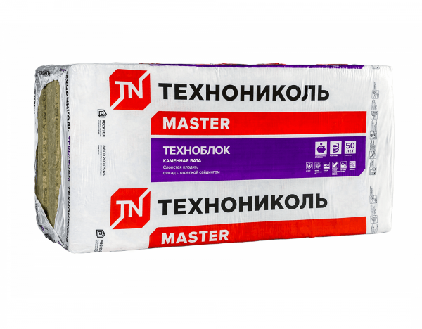 Теплоизоляция Технониколь Техноблок стандарт 1200х600х50 5,76м2 8плит (плотность 50)