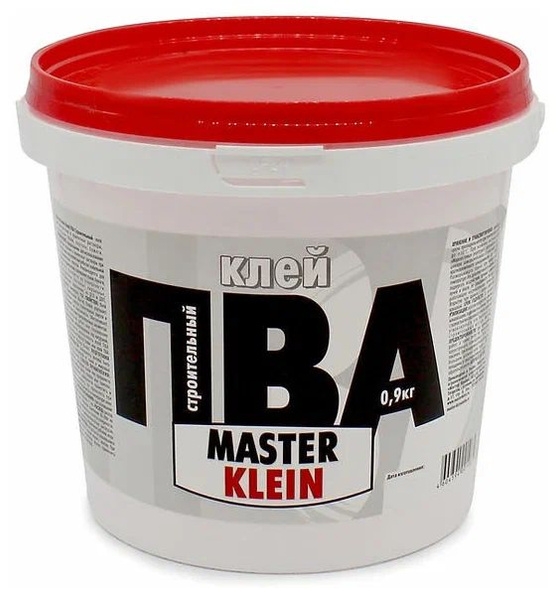 Клей ПВА строительный 0,9кг MASTER KLEIN