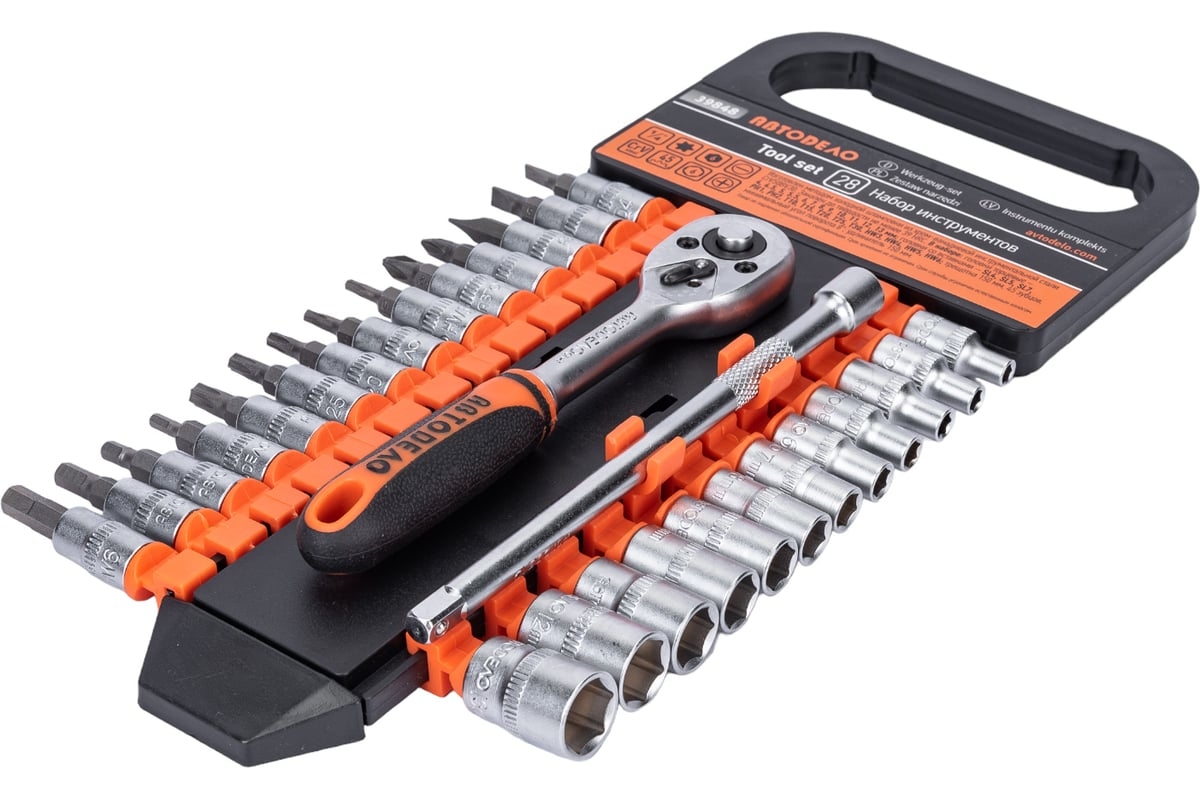 Набор инструмента 28 пр. 1/4 Автодело 39848