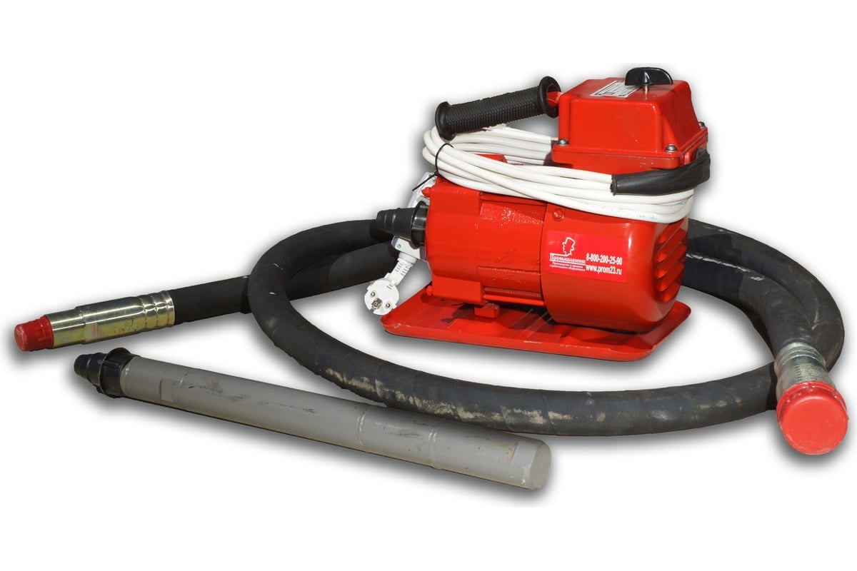 Вибратор глубинный 2200 Вт, 4,5 м. вал, 51 мм. вибронаконечник 051