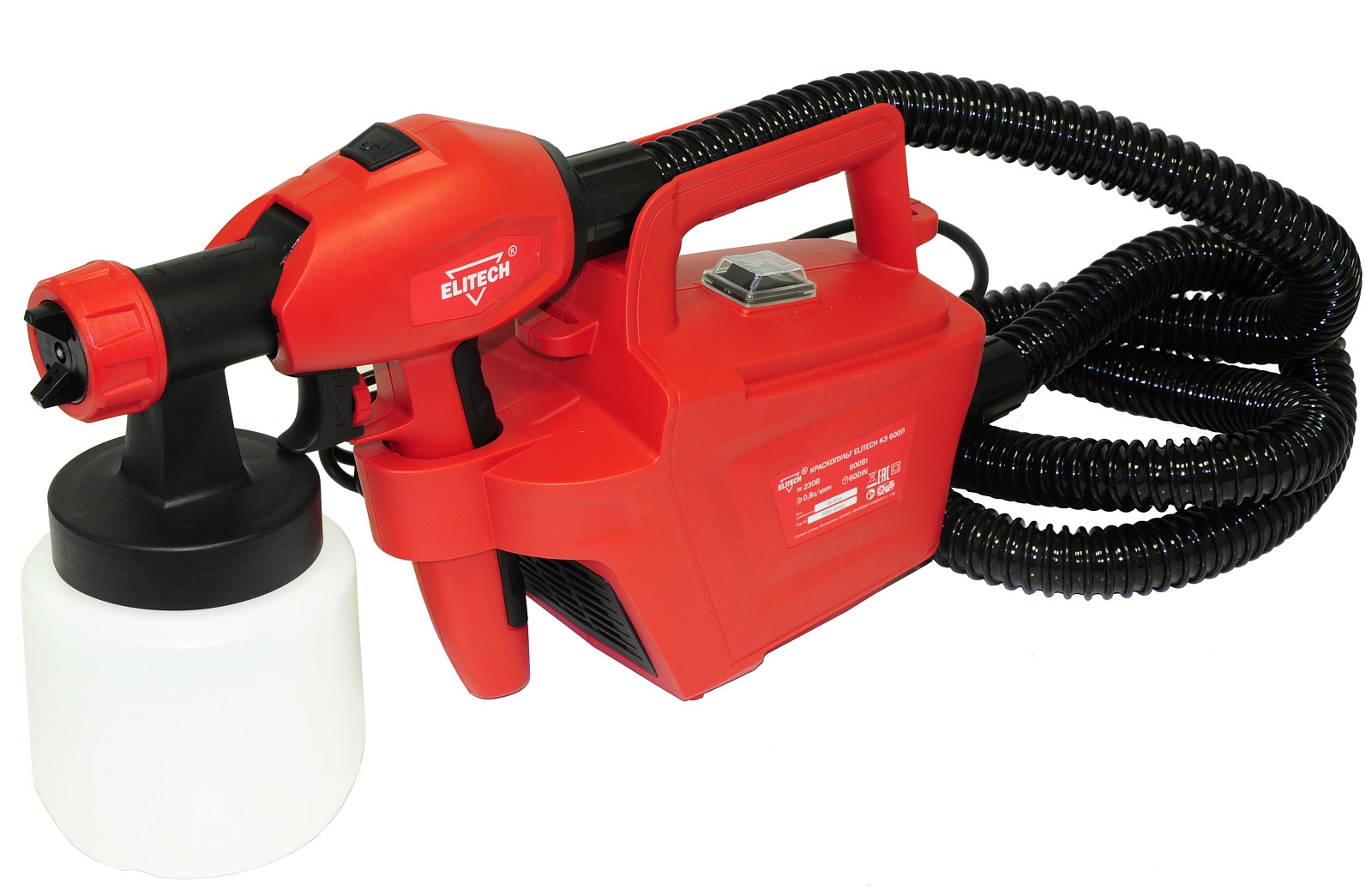 Краскопульт 600 Вт. ELITECH КЭ 600П