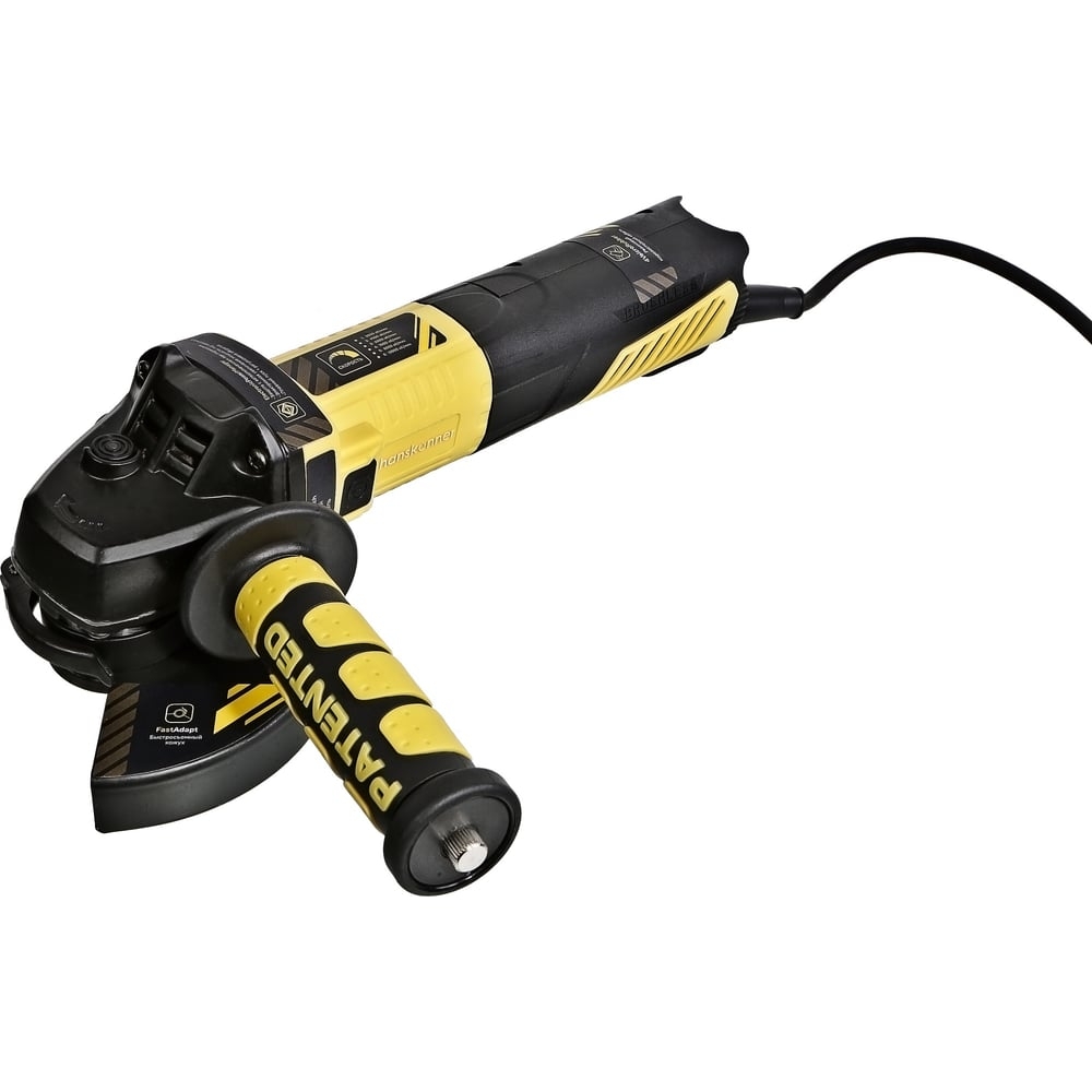 УШМ 125 мм. 1600 Вт. Б/Щ регул. оборот. HANSKONNER HAG16125BE