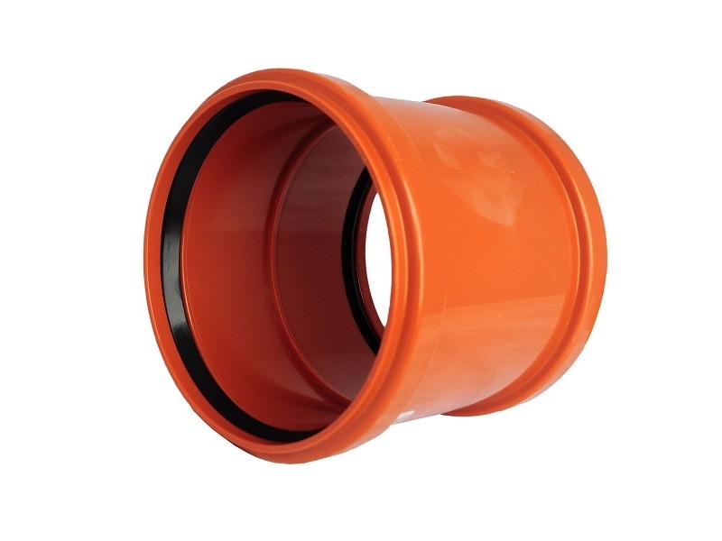 Муфта соед. канализ. 110 рыжая