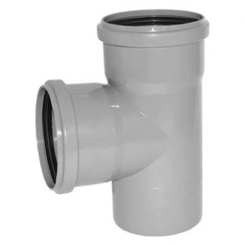Тройник канализ. серая 110/90