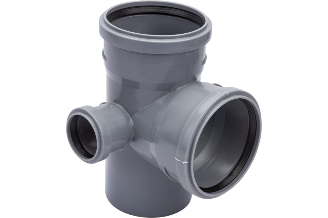 Тройник канализ. серая 110/110/50/90*