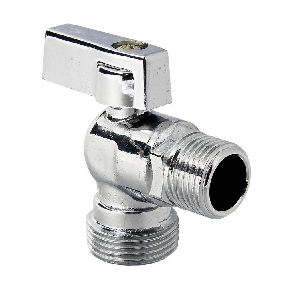 Кран для стир. маш. угл. 1/2*3/4