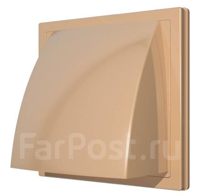 Выход стенной 100 мм с обратным клапаном, бежевый