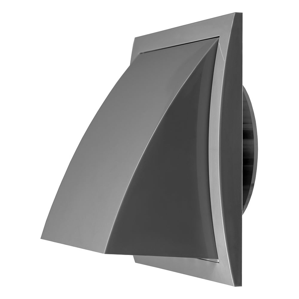 Выход стенной 100 мм с обратным клапаном, серый