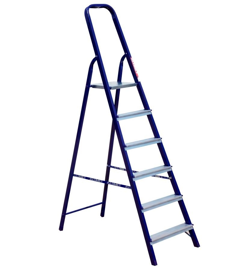 Стремянка из профиля 40*20 6 ступеней,124см,кг,Алюмет 8406