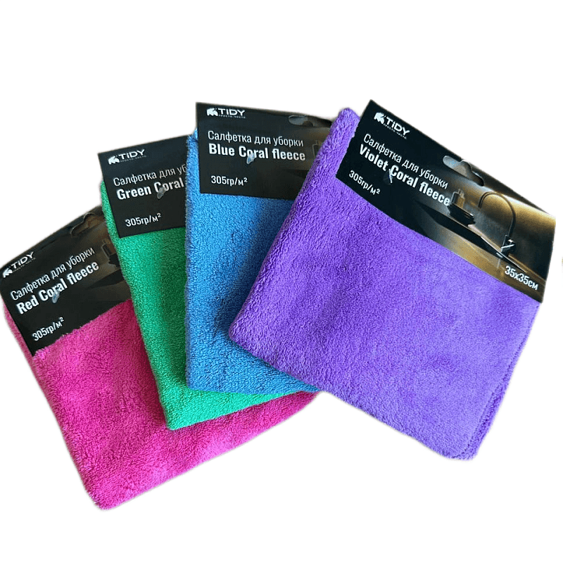 Салфетка для уборки лиловая TD-087 35х35