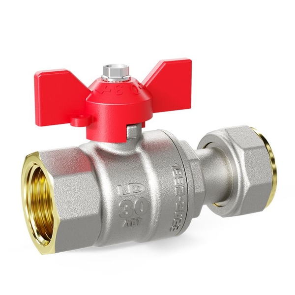 Кран шаровый с накидной гайкой 3/4 баб. "LD"