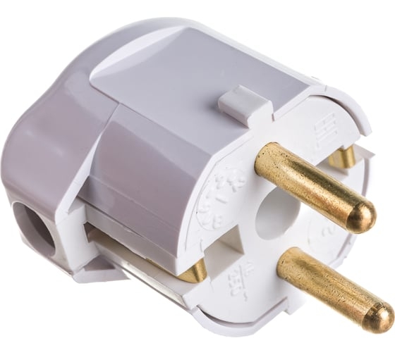 Bylectrica вилка В16-242 16А 250В (АБС-пластик, латунь, угл, земля) Минск