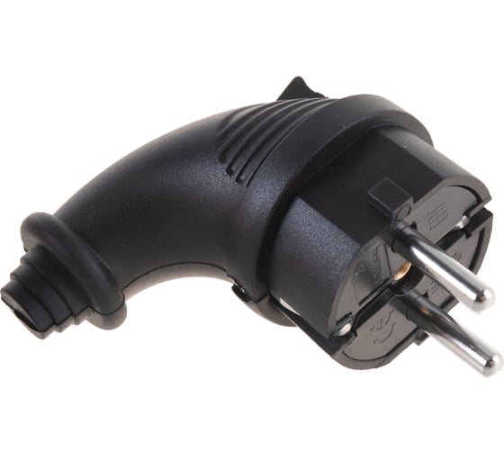 UNIVersal Вилка угловая с/з каучук 2Р+РЕ 1х16А 220-240v IP44 1241