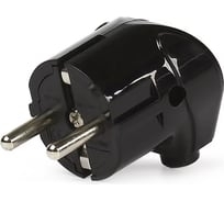 Вилка угловая с/з чёрная 16А 250В (SBE-16-P02-b)