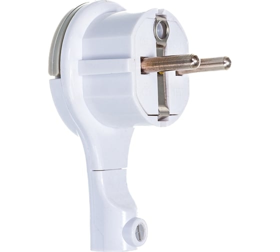 Вилка-невидимка с заземлением белая 16А 250В Universal