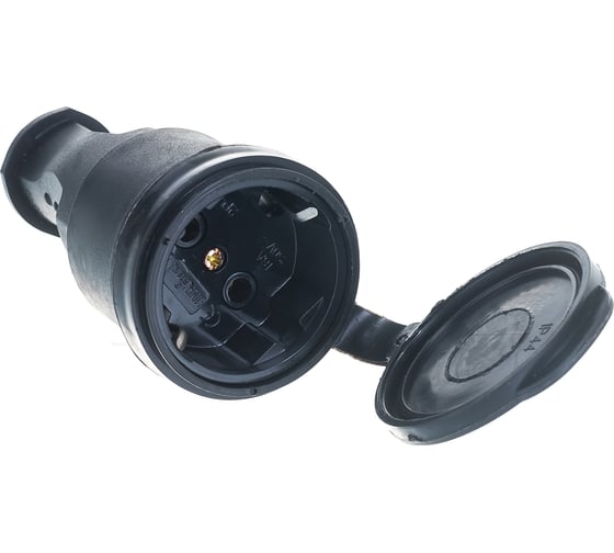 Штепсельный разъем с заглушкой однофазный (каучук) (уп50шт)