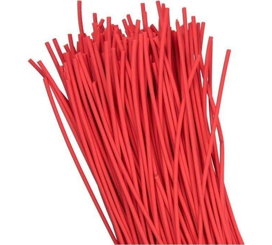 Термоусадка ТУТ 3-1,5мм красная 1м (цена за 1шт) АБК-СИЛА