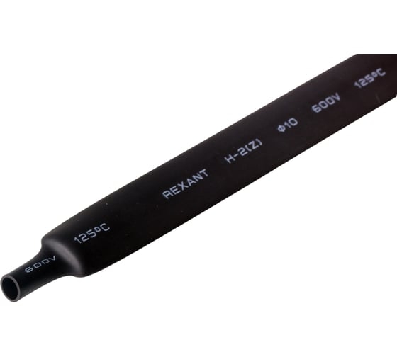 ТУТ Термоусадочная трубка 10.0/5.0 1м черн. REXANT 21-0008