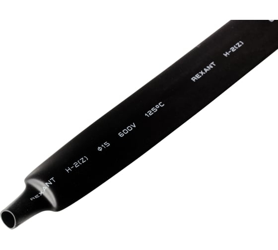 ТУТ Термоусадочная трубка 18.0/9.0 1м черн. REXANT 21-8006