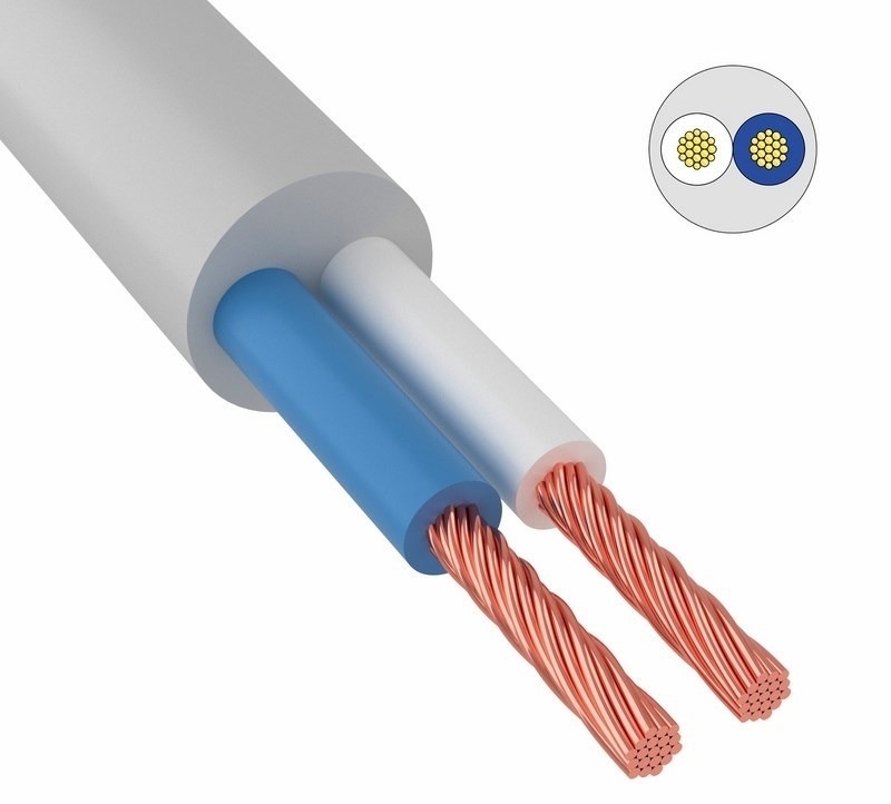 Провод ПВС 2*0,75 ГОСТ белый