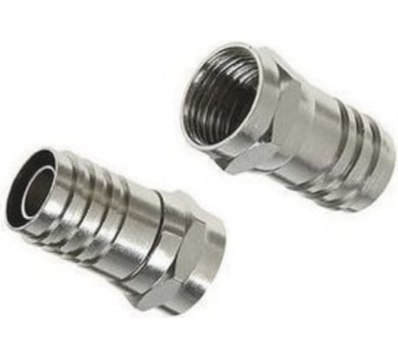 F штекер на кабель RG6U. 18мм, литой (цинк-никель) АРР-301_ZC