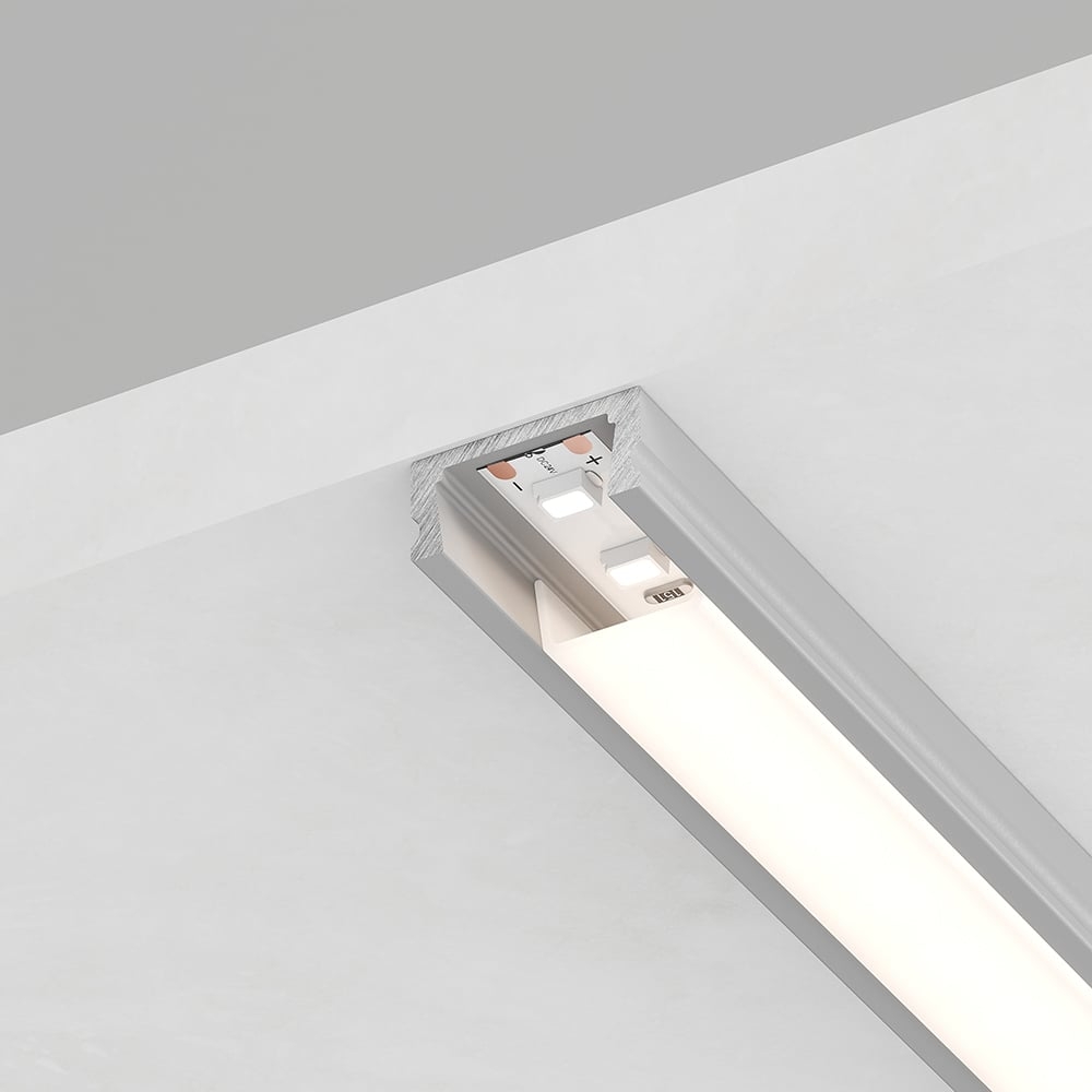 Профиль накладной серебро САВ262 (2 заглушки, 4 крепежа) 2м