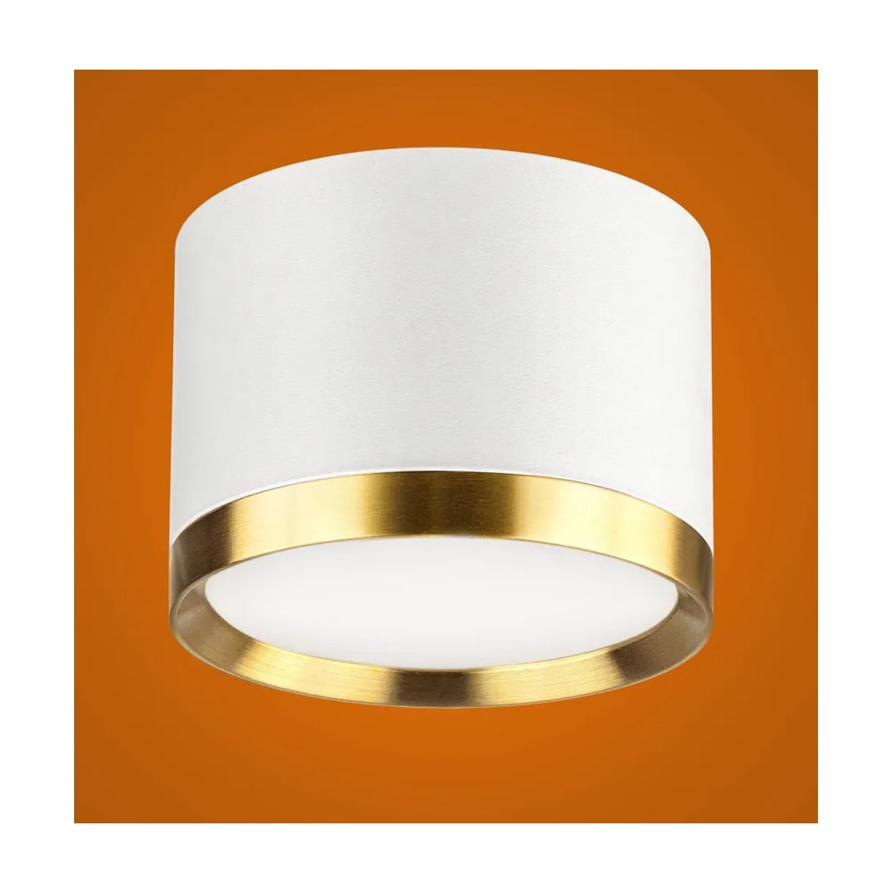 Свет-к спотовый GXL-101 под лампу GX53, белый/латунь