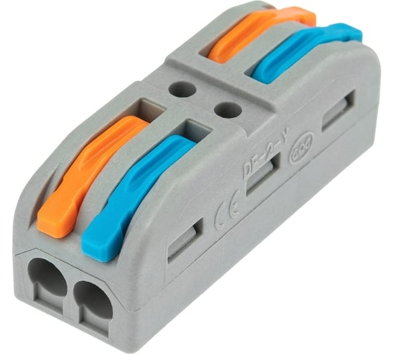 Строительно-монтажные клеммы 2 полюса Разъемная ПРОХОДНЫЕ 221-422