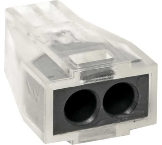 Строительно-монтажные клеммы СМК ЧЕРНЫЕ (1.0-2.5мм), ЭРА серия 102, 2 отверстия NO-222-21