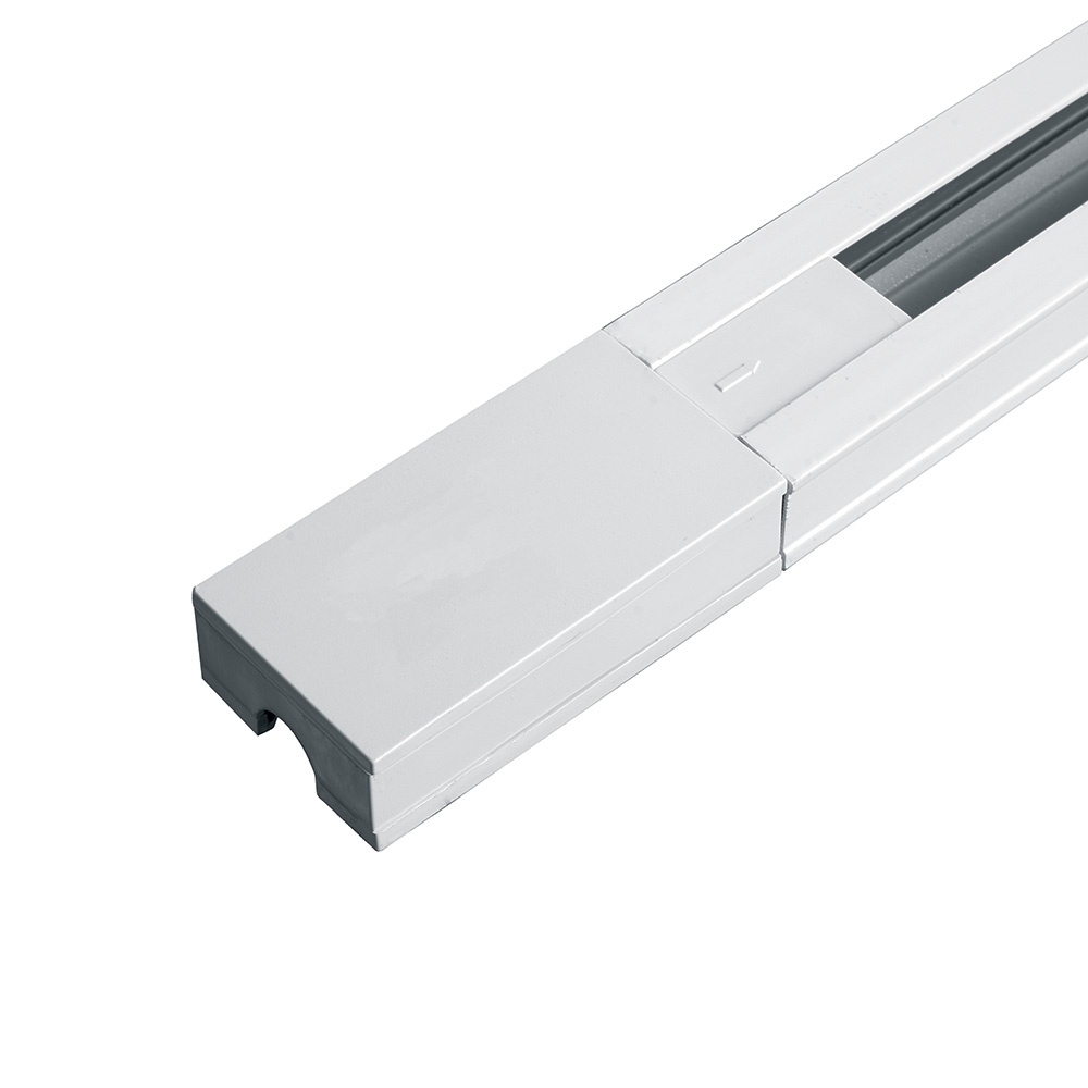 Шинопровод для трековых светильников 2м белый квадрат (в наборе токовод, заглушка, крепление) 41729