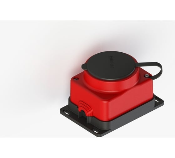 NE-AD Колодка штепсельная 1-гн. с/з 16А IP44 (каучук)