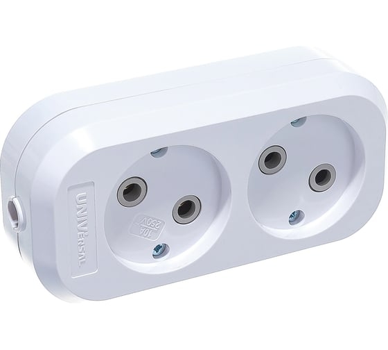 Колодка 2 гн. б/з АБС-пластик Е202 Universal