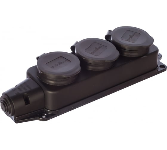 Колодка тройная однофаз с заглуш каучук УНИВЕРСАЛ 602230