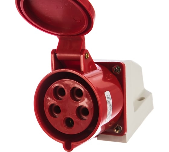 Розетка стационарная наружная 125 3Р+РЕ+N 32А 380В IP44 Эра