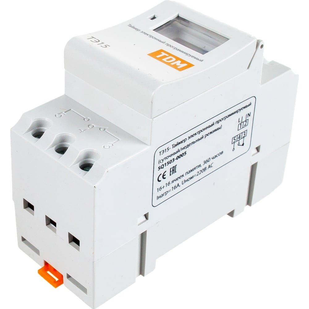 Таймер (недельный) на DIN-рейку ТЭ15 3500W/16A 230V 61559