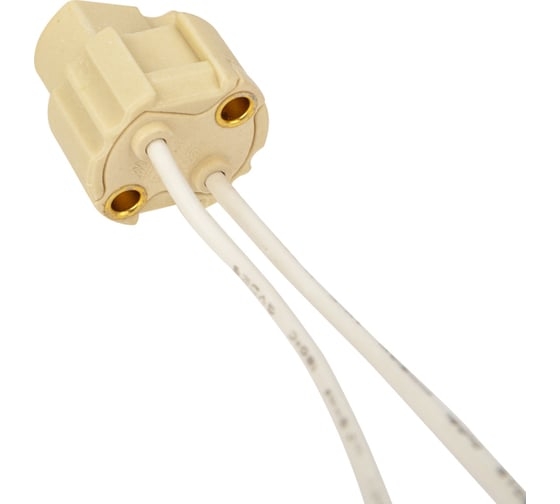 REXANT цоколь патрон G-9 с проводом 15см, белый