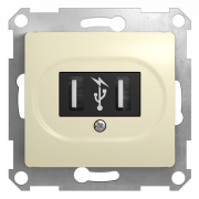 GLOSSA Розетка USB беж GSL000232/233