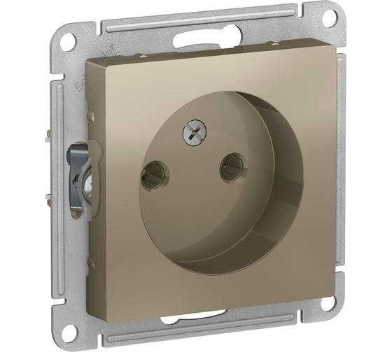 ATLAS Розетка 1-м б/з 16А шампань ATN000541