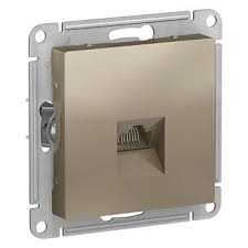ATLAS розетка 1-я компьютерная RJ45 шампань ATN000583