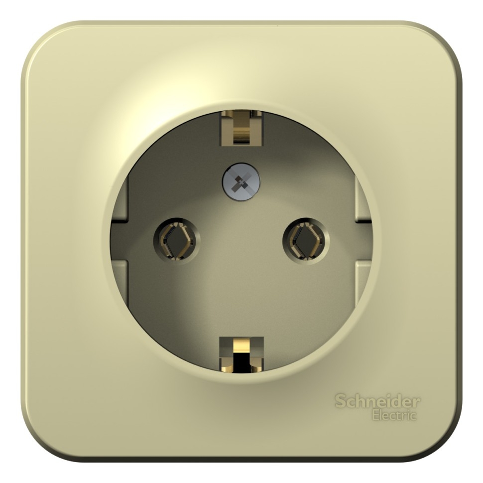 BLANCA О/У розетка с зазем без шторок с изол пласт 16А 250В БЕЖЕВЫЙ 010117