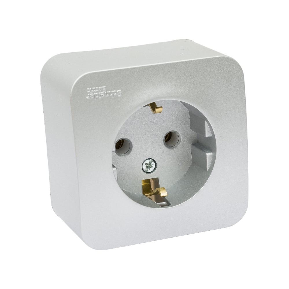 BLANCA розетка наружная с заземлением без шторок, БЕЗ изол.пл.,16А, 250В, белый 010101