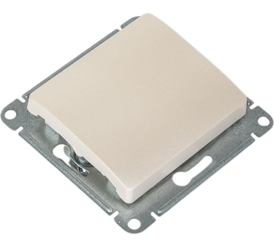 GLOSSA Переключатель одноклавишный схема 6 перламутр в рамку GSL000661