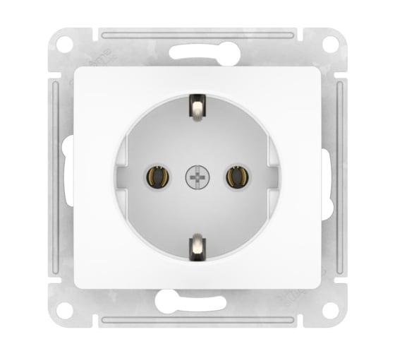 Glossa розетка 1-местн с/з бел GSL000143