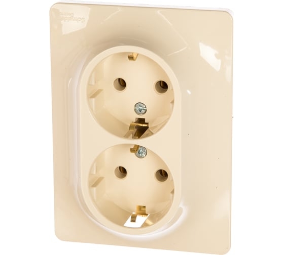Glossa розетка 2-местн с/з беж GSL000224