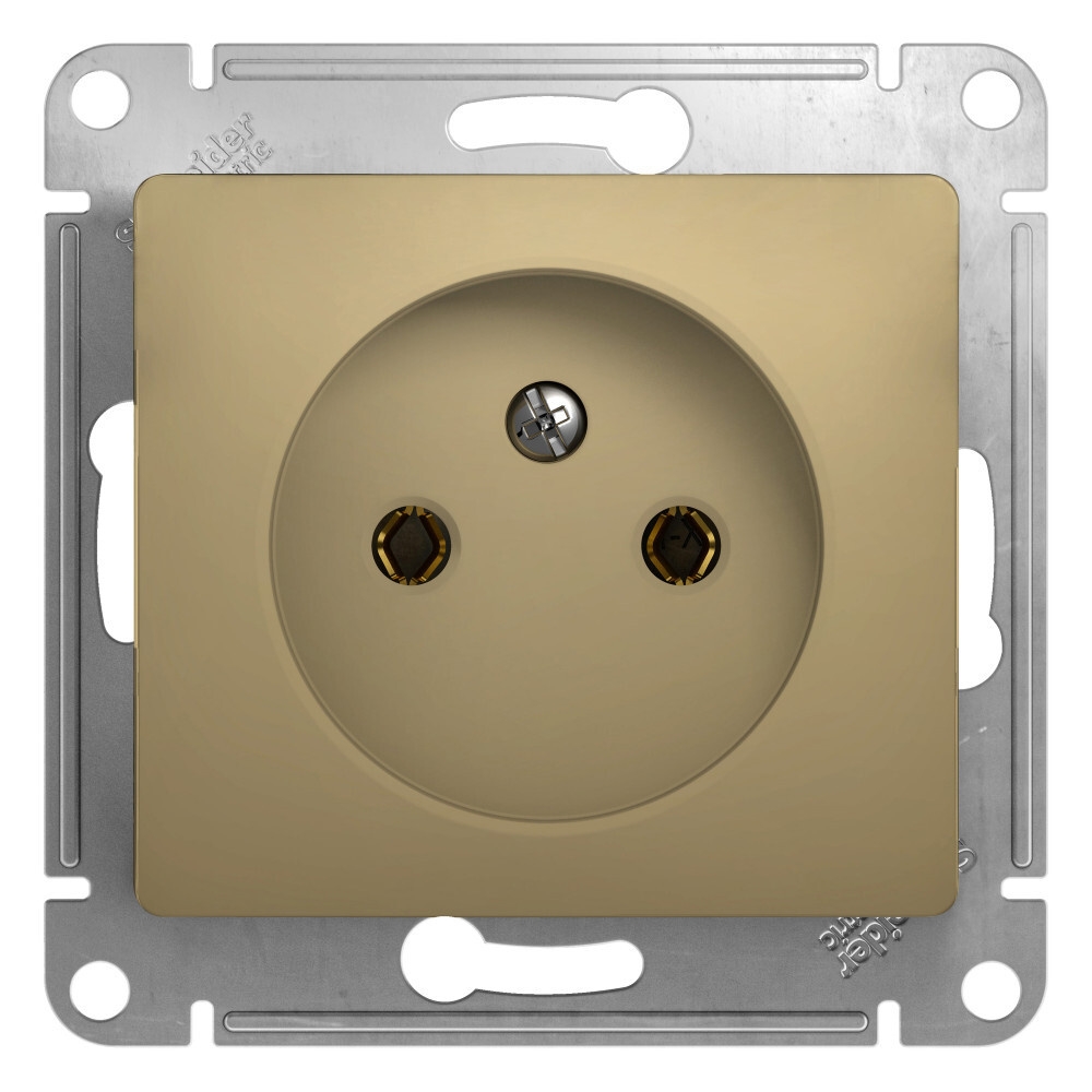 Glossa Розетка без заземления в рамку титан GSL000441