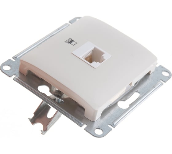 Glossa розетка компьютерная RJ45 кат 5е беж GSL000281K