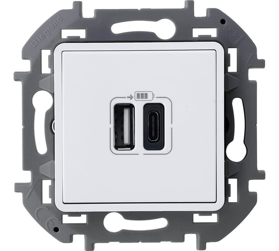 INSPIRIA Зарядное устройство с двумя USB разъемами А С 240В/5В антрацит 673828