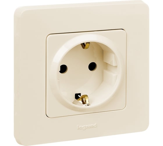 INSPIRIA Розетка 1-ая Слоновая кость без заземления 673711