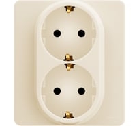 INSPIRIA Розетка 2-я с заземлением Слоновая кость 673751